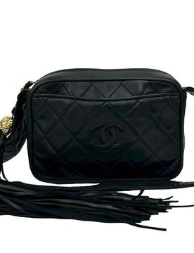 Small CC Quilted Lambskin Tassel Camera Bag