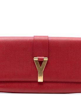 Textured Leather Chyc Ligne Clutch