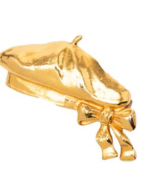 Gold Plated Beret Hat Brooch