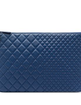 Large Bi Quilted Lambskin O Case Clutch