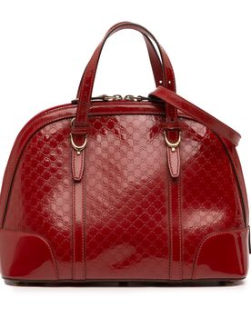 Small Microssima Patent Nice Dome Satchel