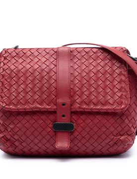 Nappa Intrecciato Double Sided Flap Messenger Bag