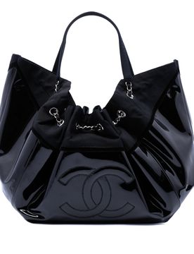 Large Patent Stretch Spirit Cabas Tote