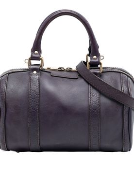 Small ssima Trimmed Leather Joy Boston Bag