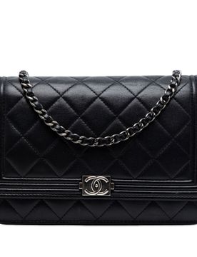 Quilted Lambskin Boy Wallet On Chain