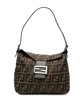 Zucca Canvas Double Flap Shoulder Bag