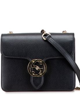 Small Dollar Calfskin Interlocking G Crossbody