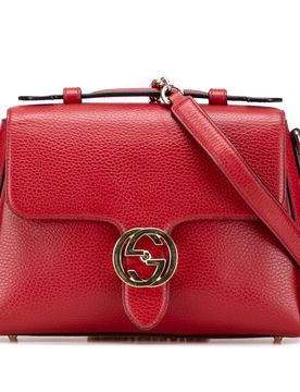 Small Dollar Calf Interlocking G Satchel