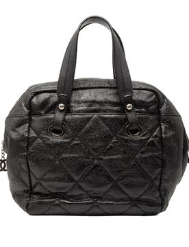 Quilted Coated Canvas Paris Biarritz Bowler Bag