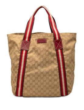 GG Canvas Web Tote