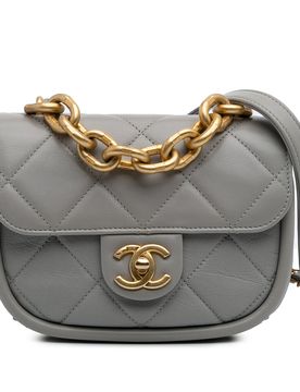 CC Quilted Lambskin Rounded Flap