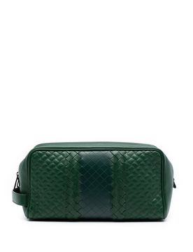Bicolor Nappa Intrecciato Pouch