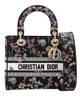 Medium Embroidered Canvas Herbarium Lady D Lite
