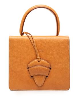 Textured Leather Barcelona Top Handle Bag