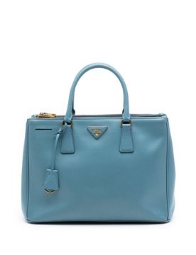 Medium Saffiano Lux Galleria Double Zip Satchel