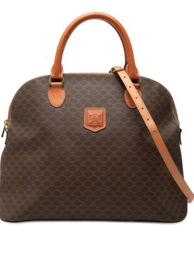 Macadam Coated Canvas Dome Satchel