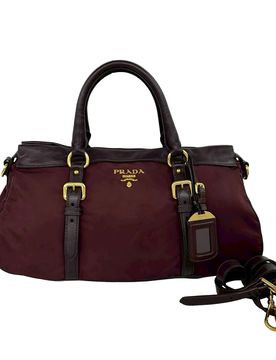 Soft Calf Trimmed Tessuto Zip Top Satchel