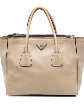 Glace Calf Twin Pocket Double Handle Satchel