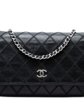 CC Lambskin Wild Stitch Wallet on Chain