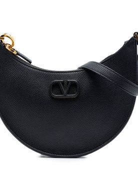 Mini Grainy Calfskin VLogo Hobo