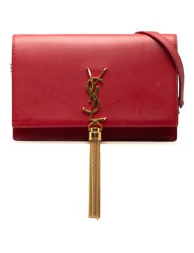 Smooth Calfskin Monogram Kate Tassel Wallet on Chain