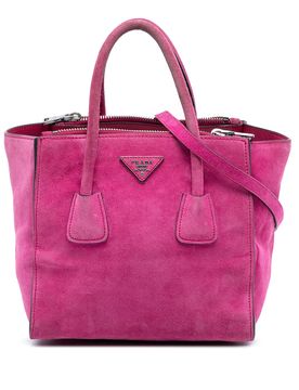 Small Scamosciato Twin Pocket Satchel