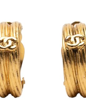 CC Gold Plated Clip On Earrings