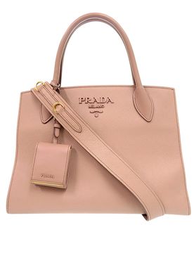 Medium Saffiano Cuir Monochrome Top Handle Tote