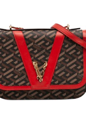 La Greca Coated Canvas Virtus Satchel