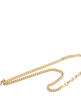 Gold Plated CD Logo Oval Pendant Necklace
