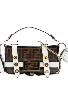 Mini Zucca Glazed Fabric Cage Baguette Satchel