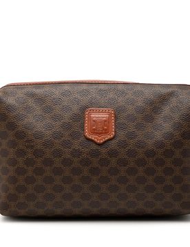 Macadam Coated Canvas Cosmetic Pouch