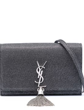 Metallic Mesh Monogram Tassel Kate Wallet on Chain