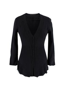 Balenciaga Silk Black Button Blouse