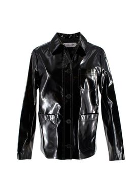 Black Glossy Single-breasted Jacket