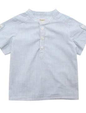Bonpoint Blue and White Striped Top