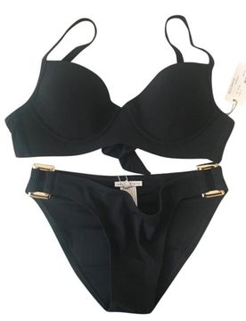 Black D Ring Tie Back Bikini