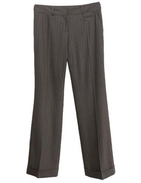 Brown Pinstripe Suit Trousers