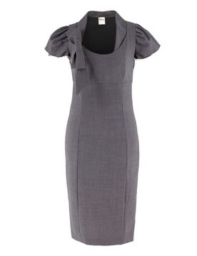 Wool-blend houndstooth dress