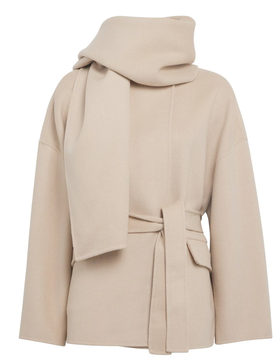 Wool-blend Double-faced Jacket In Neutral