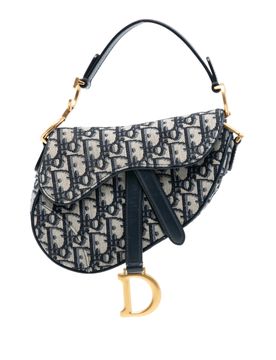 Mini Oblique Canvas Saddle Bag