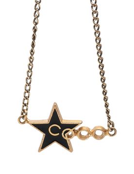 CC Gold Plated Enamel Coco Star Pendant Necklace