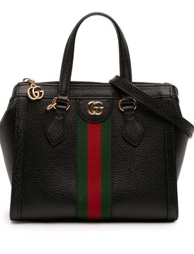 Small Leather Web Ophidia Satchel