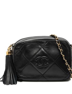 CC Quilted Lambskin Tassel Camera Bag