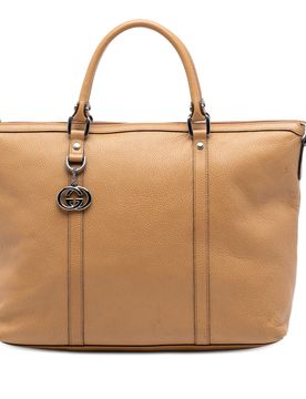 Leather GG Charm Satchel