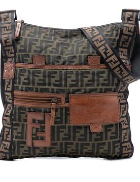 Zucca Canvas FF Flat Messenger Bag