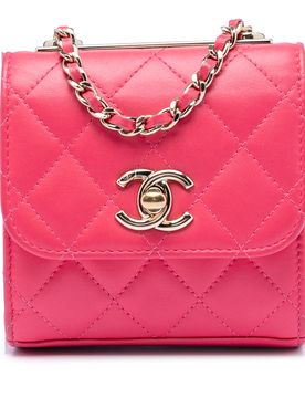 Mini Quilted Lambskin Trendy CC Clutch With Chain