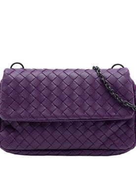 Mini Nappa Intrecciato Expandable Chain Flap Crossbody