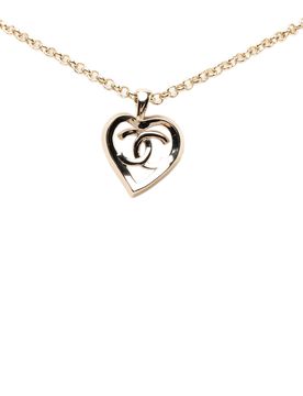 CC Gold Plated Heart Pendant Necklace