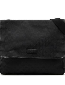 GG Canvas Flap Messenger Bag